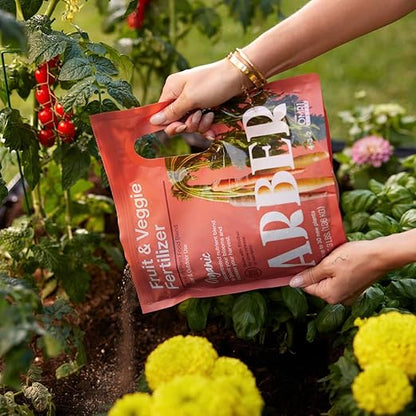 Organic Fruit & Vegetable Granular Fertilizer 4-Pack, 4 lb - Nutrient-Dense Plant Food - Builds Soil Health, Strengthens Roots, Improves Moisture Retention - Safe for Organic Gardening & Pollinators
