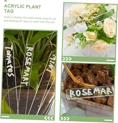 24pcs Garden Tag Succulent Labels Plant Identifier Flower Tag Plant Label Tags Flower Pots for Indoor s Garden Tags Markers Lawn Acrylic s Accessories