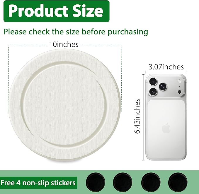 Plant Saucer Flower Pot Saucers Plant Trays for Pots Instant Dry Diatomaceous Earth Round Plant Drip Trays for Indoors Keeping Counter and Floors Dry and Clean (2pcs White Medium)