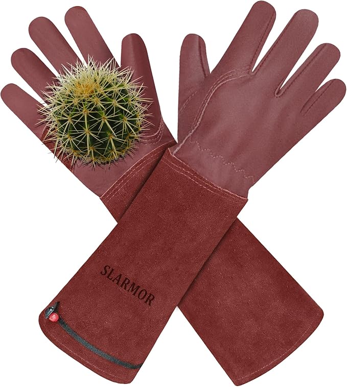 Long Gardening-Gloves Women/Men-Thorn proof Rose Pruning Heavy Duty Gauntlet, Best Garden Gifts for Gardener-XL
