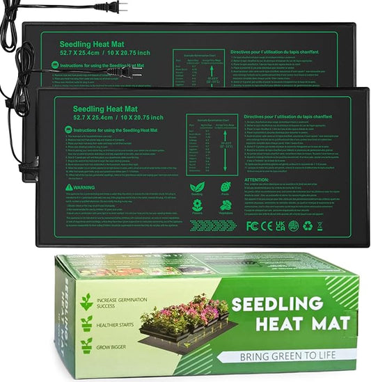 NAMOTEK Seedling Heat Mat, 10" x 20.75" Waterproof Plant Heating Mat, Warm Hydroponic Heating Pad for Indoor Home Gardening Seed Starter,Germination, Greenhouse