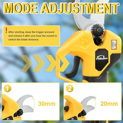 Electric Pruning Shears Compatible with Dewalt 20V Battery Brushless Electric Shears with LCD Display 0.8-1.2 Inch Cutting Diameter for Gardening, Branch, Tree Trimming (NO Battery)