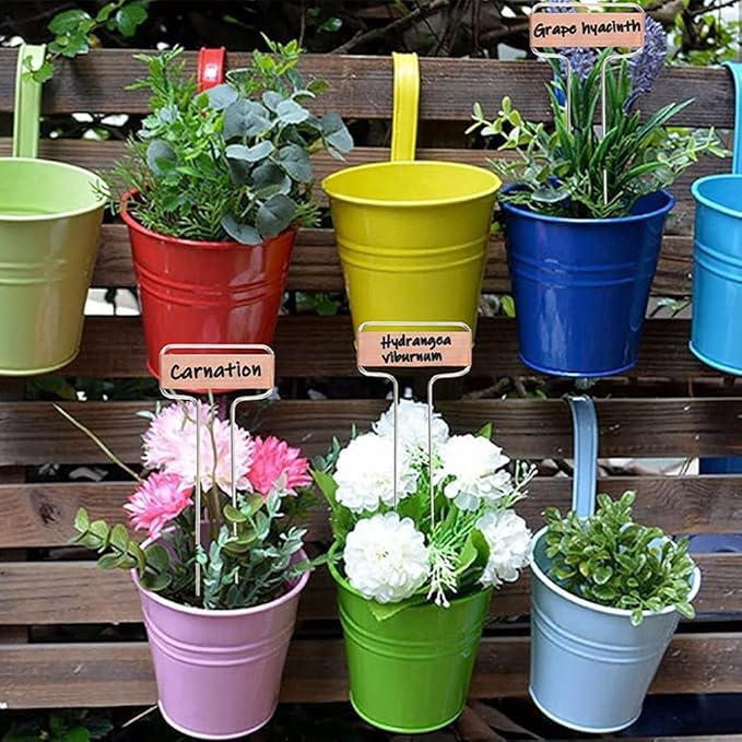 10 Pieces Copper Plant Tags Metal Plant Labels Nursery Tags Plant Markers Garden Marker Planting Gardening Sticks Garden Label Stakes Planting Seedling Stake Signs, 10 Inch