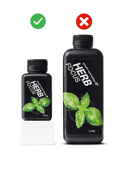 Growth Technology GT Herb Focus – Liquid Plant Food for Basil, Parsley, Coriander, Thyme, Dill, Oregano, Rosemary – Ideal for Culinary Herbs in Gardens, Containers & Hydroponics – 8.5 fl oz (250 mL)