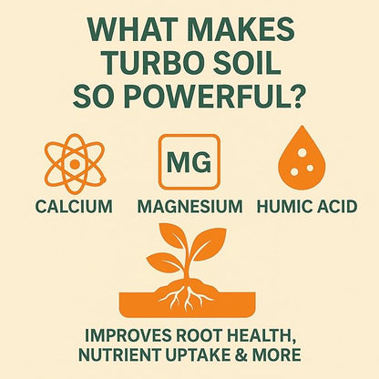 Organic Soil for Vegetable Garden Turbo Soil Bio-Blend, Superior Organic Soil Amendment (3 lbs)