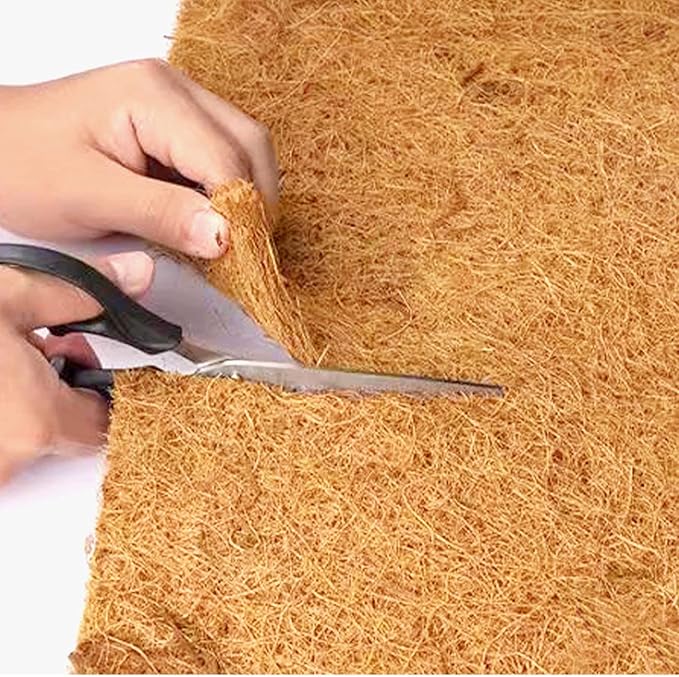 16x80 inch Natural Coconut Coir Liner Sheets Coco Fiber Roll Coco Mat for Planter Flower Basket Liner Garden Decoration Animal Pet Pad