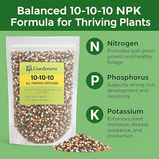 𝐁𝐄𝐒𝐓𝐒𝐄𝐋𝐋𝐄𝐑 10-10-10 Plant Fertilizer Slow Release | 10 10 10 All Purpose Fertilizer for Fruit Trees, Evergreens, Vegetables, Arborvitae, Fig Trees, Shrubs, Pines, Oaks, Flowers [4 Quarts]