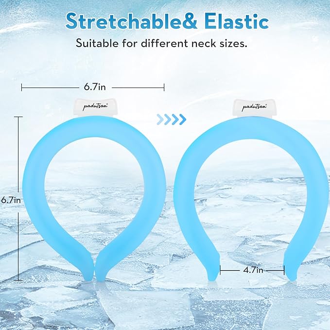 Neck CoolingTube, Reusable Ice Cooler Wearable Body CoolingProducts, Neck Coolers for Hot Weather