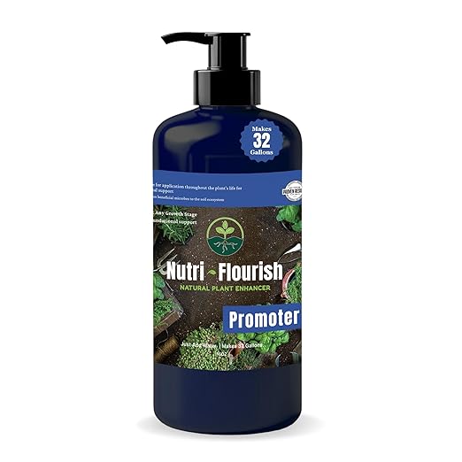 Promoter - Liquid Plant Enhancer for Gardening & Potting | Boost Soil Organic Matter | Nutrients for Flowering Plants and Vegetables to Promote Growth, 16 Oz