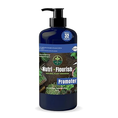 Promoter - Liquid Plant Enhancer for Gardening & Potting | Boost Soil Organic Matter | Nutrients for Flowering Plants and Vegetables to Promote Growth, 16 Oz