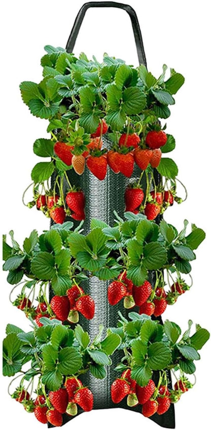 Upside Down Planter Tomato Herb Strawberry Grow Bags | 8 Hanging Grow Bags for Tomato Chili Herb Strawberry,Hanging Aeration Fabric Strawberry Planter Bags for Growing Herbs Flowers