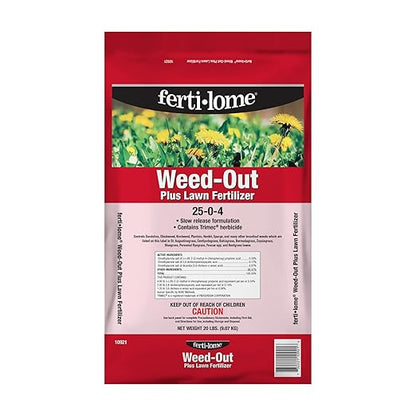 Fertilome (10921) Weed-Out Plus Lawn Fertilizer 25-0-4 (20 lbs.)