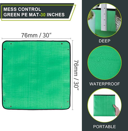 Azureblue 2 Pieces Pottng Mat Set, 26.8inch Plant Repotting Mat+30inch Potting Soil Mat for Indoor House Plants Repotting
