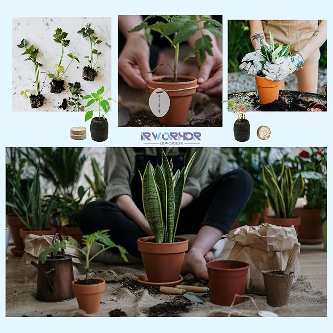 56Pcs 40mm Peat Pellet Fiber Soil Plant Seed Starters,Compressed Peat Pellet Fiber Soil Plant Seed Starter Pods,Seed Fertilizer Nutrient Block Compressed Peat Block