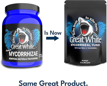 Great White Mycorrhizal Fungi, Beneficial Bacteria for Plant Growth, Root Stimulator, Concentrated 3-in-1 Formula by Plant Success (32 oz)