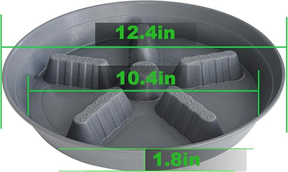 4 Pack Plant Saucer 12 inch, 8 10 14 17 inch, Plant Stand Plastic Plant Saucers for Indoors Outdoor, Heavy Duty Flower Saucers for Potted Plants, Pot Saucers for Plants, Grow Bags Saucers