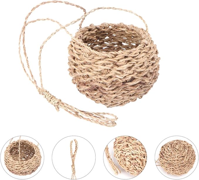 DOITOOL Mini Storage Basket for Plants Twisted Cord Design for Home Versatile Storage Blanket for Clothes and Accessories for Family Hotel and Restaurant