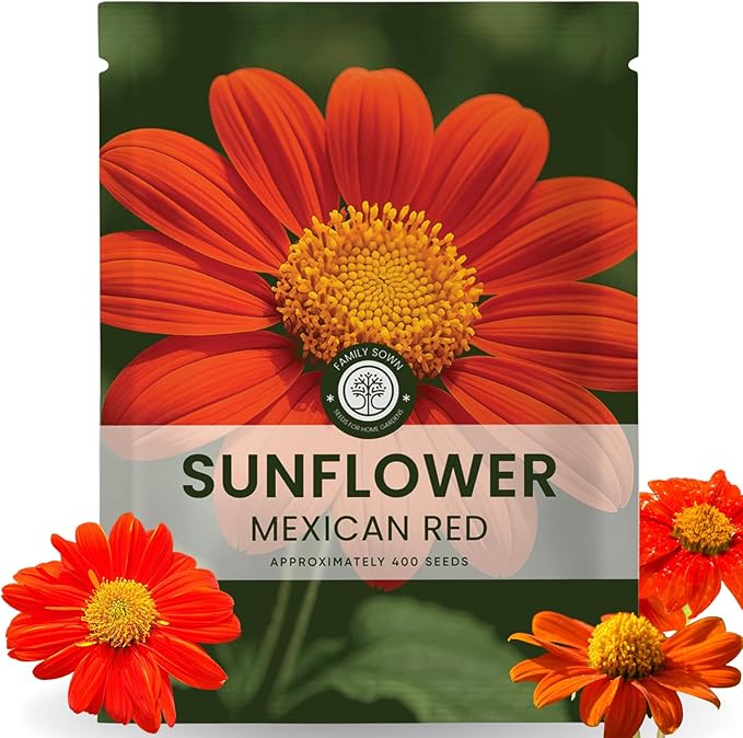 Mexican Sunflower (Red) – 400 Seeds for Planting – 5-Gram Pack – 2026 Growing Season