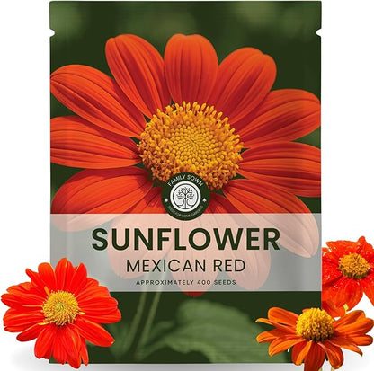 Mexican Sunflower (Red) – 400 Seeds for Planting – 5-Gram Pack – 2026 Growing Season