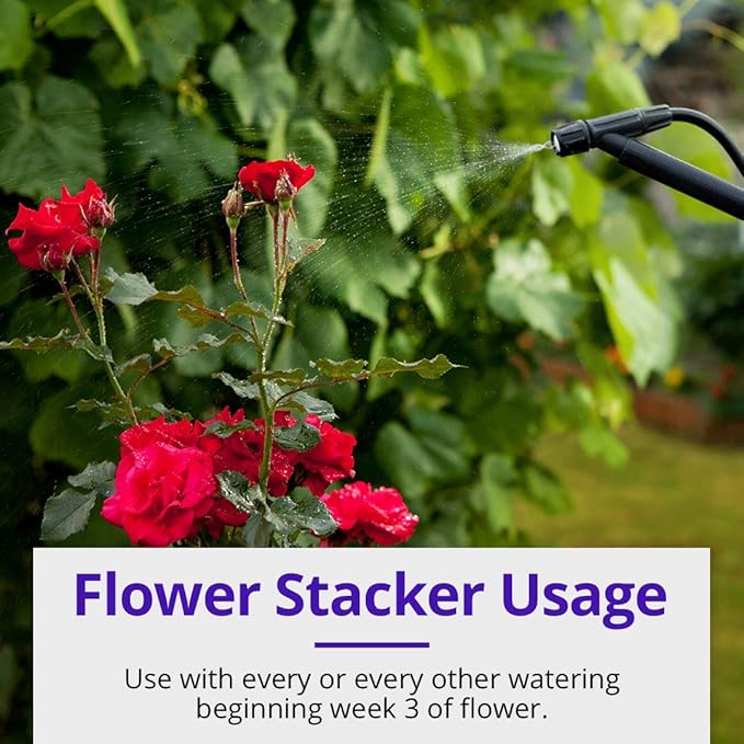 Humboldts Secret Flower Stacker Nutrient System for Potting Soil for Indoor & Outdoor Plants (1 Gallon) w/Sweet & Sticky – Carbohydrate and Saccharide Energy Source – Energy for Plants (1 Gallon)