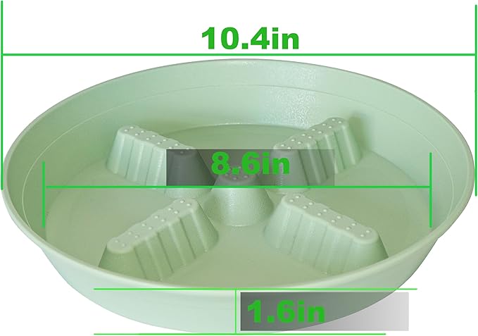 4 Pack Plant Saucer 10 inch, 8 12 14 17 inch, Plant Stand Plastic Plant Saucers for Indoors Outdoor, Heavy Duty Flower Plant Risers for Inside Pots, Pot Saucers for Plants, Grow Bags Saucers