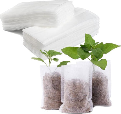 Tarklanda 100pcs Grow Bags,Biodegradable Non-Woven Plant Nursery Bags Plant Fabric Seedling Pots Bags Plants Home Garden Supply (7.8 * 11.8)