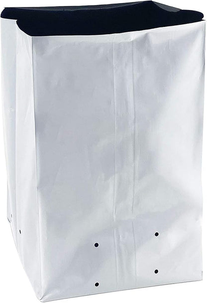 TEXALAN(R Plastic Grow Bags Poly Planters Panda Film Black and White 5 Gallon 25pcs