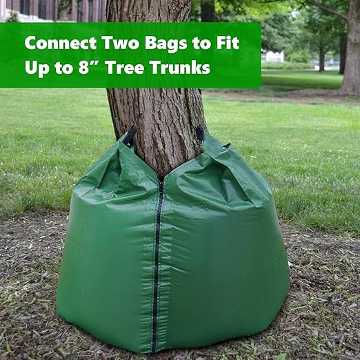 Tree Watering Bags 20 Gallon – Slow Release Drip Irrigation for Trees, PVC Tree Watering Bag for New & Established Trees, Deep Watering in 5–8 Hours, Ideal for Fruit Trees & Young Saplings (6 Pack)