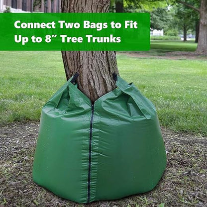 Tree Watering Bags 20 Gallon – Slow Release Drip Irrigation for Trees, PVC Tree Watering Bag for New & Established Trees, Deep Watering in 5–8 Hours, Ideal for Fruit Trees & Young Saplings (4 Pack)