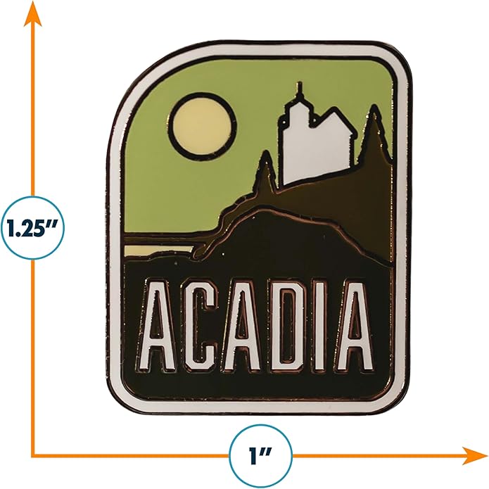Vagabond Heart Acadia National Park Enamel Pin - Acadia Souvenir - Acadia Pin