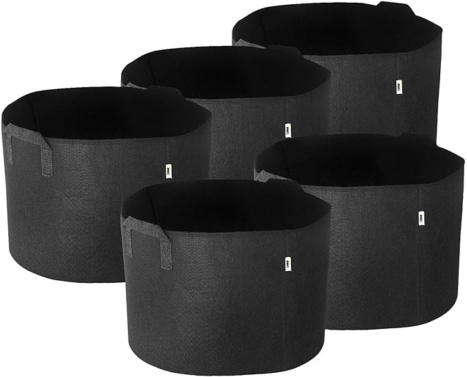 CZ Grain Giant 20 Gallon Heavy Duty Nursery Grow Bags - Great for Growing Trees, Bushes, Vegetable Plants or Flowers - Indoor or Outdoor Grow Containers (5 Grow Bags)