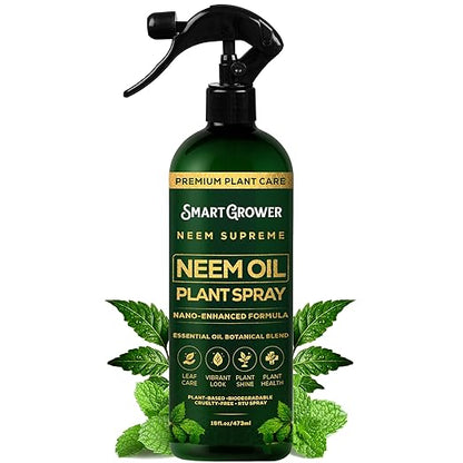 Neem Oil Spray for Plants Botanical Blend – Plant Wash with Natural Essential Oils, Simple Ready-to-Use Plant Spray for Gardens, Houseplants, Indoor & Outdoor Plants – 16 oz