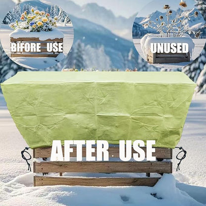 EJW Planter Cover, Plant Covers Freeze Protection,2 Pack 59"*17.7"x15.7" Planter Covers for Winter, Frost Cloths for Outdoor Plants, Raised Bed Covers for Winter.