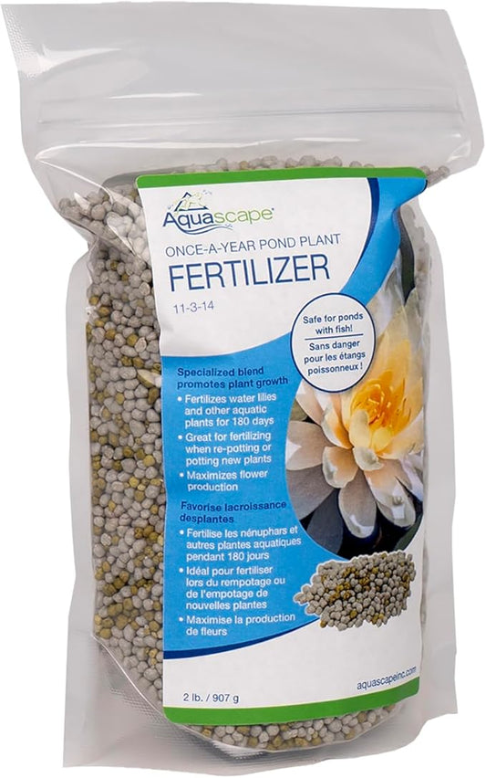 Aquascape Once-A-Year Pond Plant Fertilizer, Granular Formula, 2 lb (907 g), Supports Strong Aquatic Plant Growth, 89013