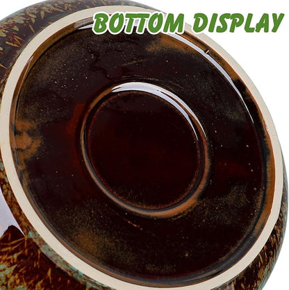 Happyyami Plant Pot Hydroponic Plant Succulent Pots Ceramic Round Decorative Bowl Hydroponic Water Lily Planter Pot for Flowers Succulent Table Centerpiece (Random Color) Indoor Plant Pots