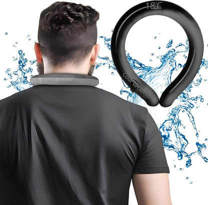 Extra Large Neck Cooling Tube for Heat Relief | Reusable Cooling Neck Ring | Wearable ice Pack for hot Weather | Ice wrap for Sports and Hiking | Personal Cooler for Temperature Regulation (Monster)
