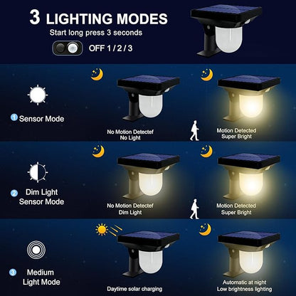 S NMT Solar Landscape Spotlight, 4 Pack IP65 Waterproof Outdoor Garden Solar Powered Pathway Light Motion Sensor Path Lighting for Yard, Patio, Pathway