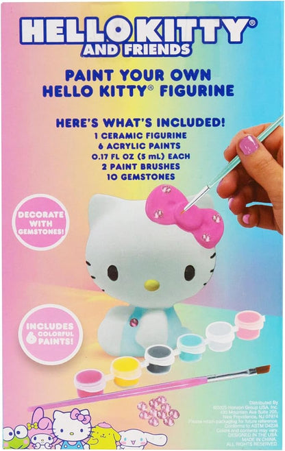 Horizon Group USA Paint Your Own Figurine Kit, DIY Art Project for Kids, Hello Kitty