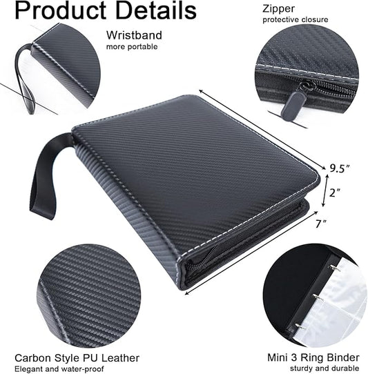 4 Pocket Trading Card Collection Book, Binder Card Album with 400 Pockets Game Card Sleeves, Binder Card Organizer for MTG, TCG, and Baseball Cards Protection and Storage