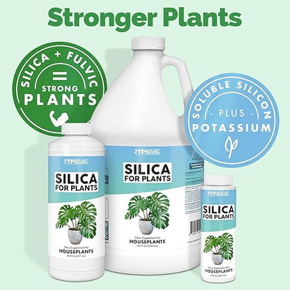 TPS NUTRIENTS Silica for Houseplants, Liquid Silicon Plant Food for Strong Stems and Healthy Leaves, Liquid Plant Fertilizer, 32 oz (1 Quart)