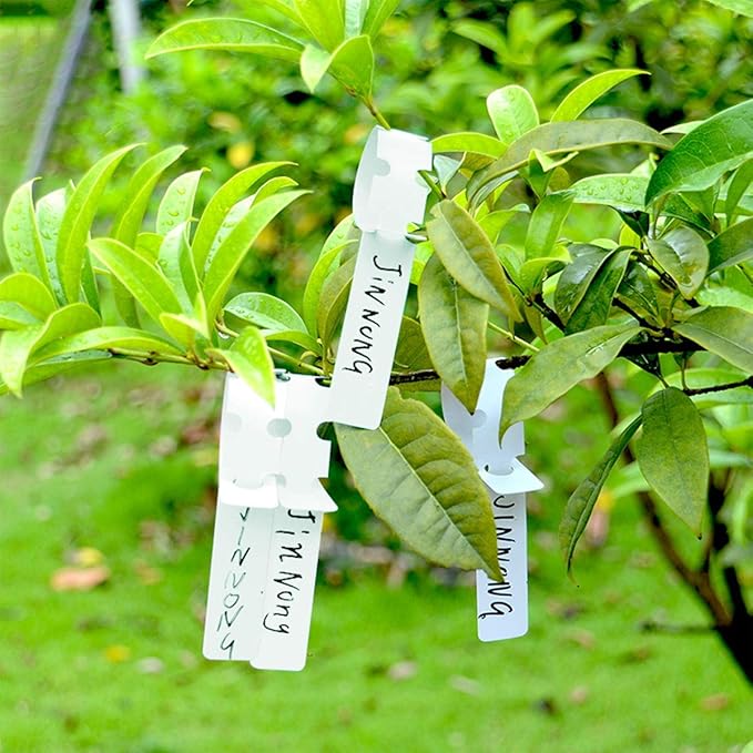 eZAKKA Plant Labels, 500pcs Plant Tags Markers Plastic Wrap Around Hanging Garden Markers Labels Tree Tags Sticks for Seedlings Outdoor Garden Waterproof, 2 x 20 CM