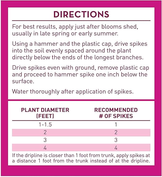 Jobe's Azalea, Camellia & Rhododendron Fertilizer Spikes, 10 Spikes, 4 Pack