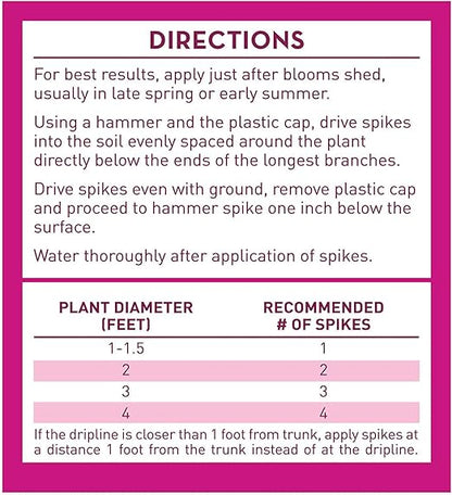 Jobe's Azalea, Camellia & Rhododendron Fertilizer Spikes, 10 Spikes, 4 Pack
