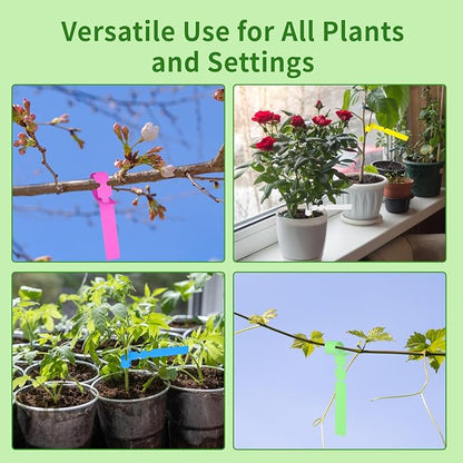240Pcs Plant Tags, Tree Tags Plastic Wrap Around Hanging Plant Labels Adjustable Tree Markers Signs for Plant & Garden Nursery (Multicolor)