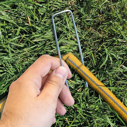 12 Inch Garden Landscape Staples Stakes, 26 Pcs Galvanized Garden Stakes Heavy Duty Metal Ground Stakes for Securing Lawn Fabric
