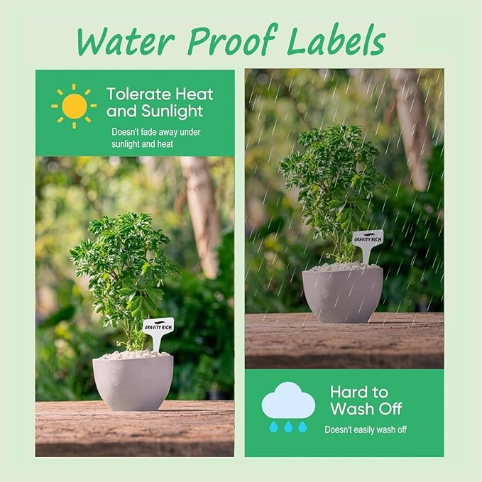 100 Pcs Plant Labels - White Plastic Garden Plant Tags (10cm)