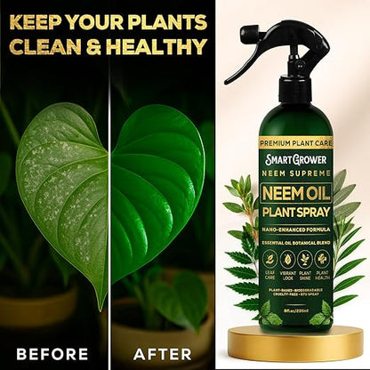 Neem Oil Spray for Plants Botanical Blend – Plant Wash with Natural Essential Oils, Simple Ready-to-Use Plant Spray for Gardens, Houseplants, Indoor & Outdoor Plants – 8 oz
