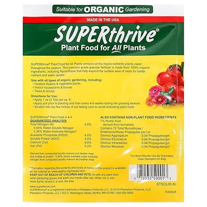 SUPERthrive Plant Vitamin Solution 1 pt + Organic 4-4-4 All-Purpose Fertilizer Set, 2 Pack