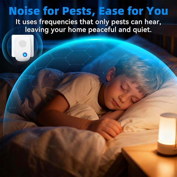 2026 Upgraded Ultrasonic Repellent 8 Packs, Indoor Pest Repellent, Electronic Plug in Pest Control for Roach, Ant, Rodent, Mouse, Bugs, Mosquito, Spider Repellent for House, Garage, Warehouse