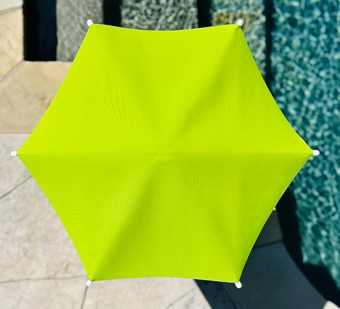 Fixed Plant Shade for Potted Plants 28" x 30" Outdoor Container Sun Shade Cover Premium Fabric Canopy with Fiberglass Frame & Soil Anchor Stripes & Solids Assembly Required